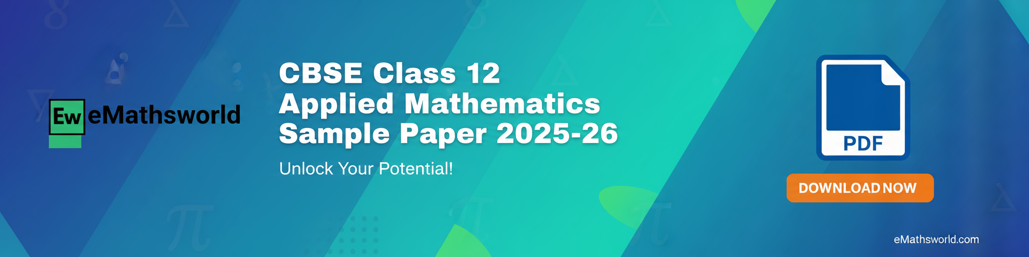 CBSE Class 12 Applied Mathematics Sample Paper 2025-26 Released - Download & Analyse Now!